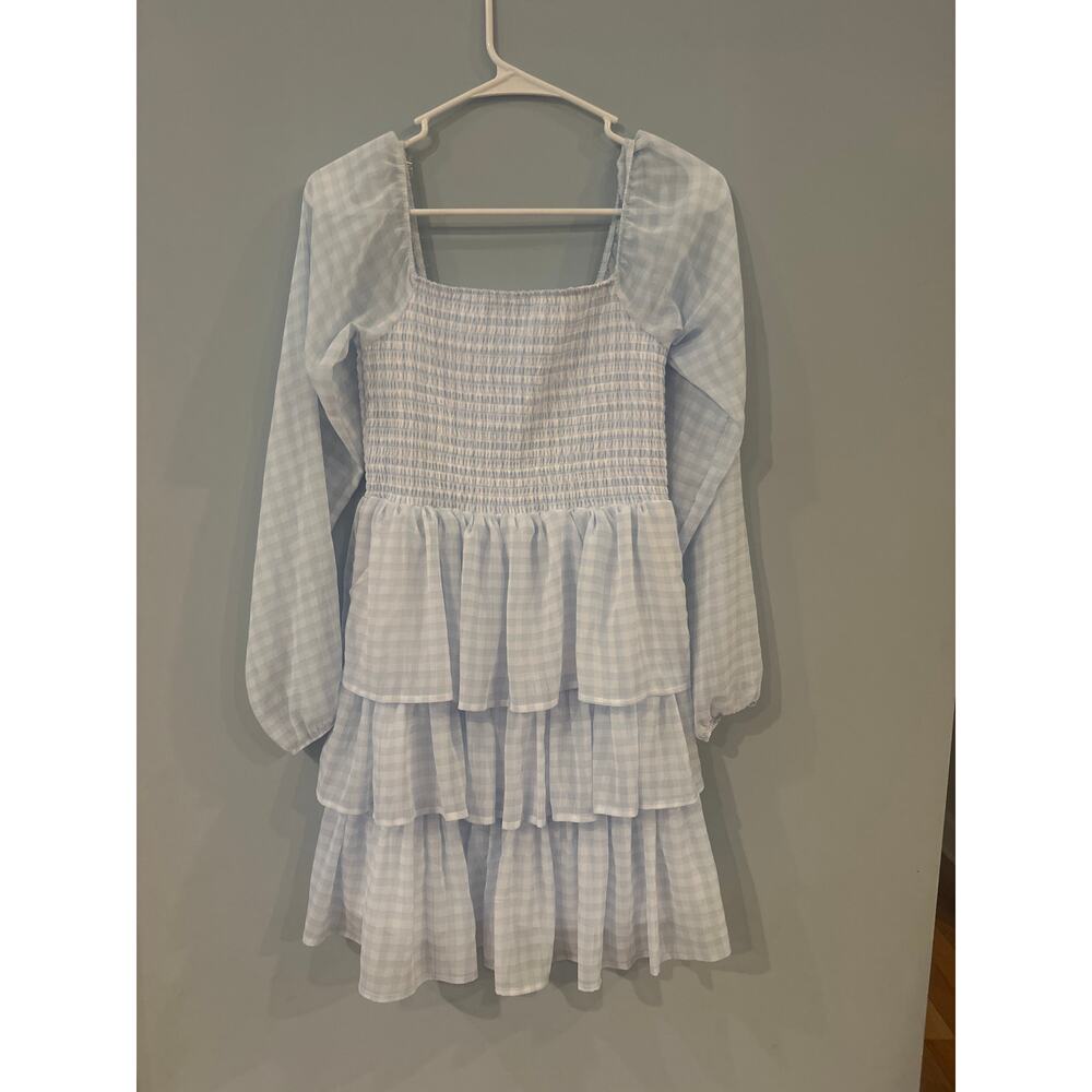 Madden NYC Women’s Off Shoulder Boho Ruffle Dress Size M